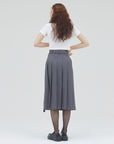 bimbam basic pleat skirt gray