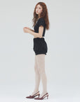 bimbam layered mini shorts black
