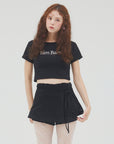 bimbam logo crop tee black