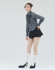 bimbam layered mini shorts black