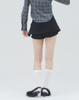bimbam layered mini shorts black