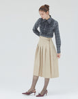 bimbam basic pleat skirt beige