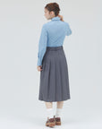 bimbam basic pleat skirt gray