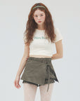 bimbam logo crop tee ivory