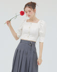 bimbam puff sleeve blouse offwhite