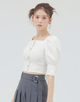 bimbam puff sleeve blouse offwhite