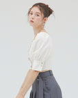 bimbam puff sleeve blouse offwhite