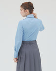 bimbam ruffle shirt powderblue