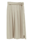bimbam basic pleat skirt beige