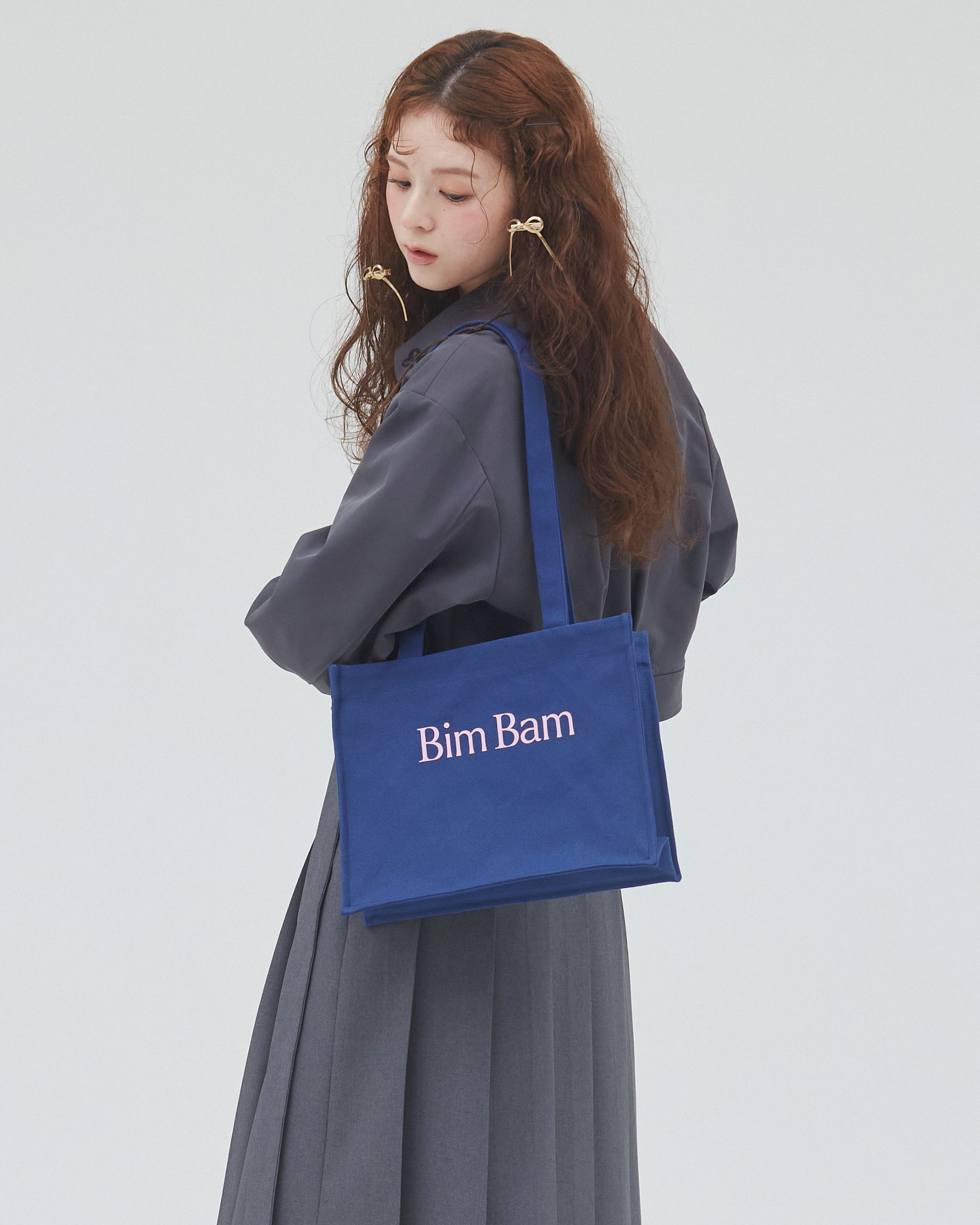 bimbam box tote bag navy