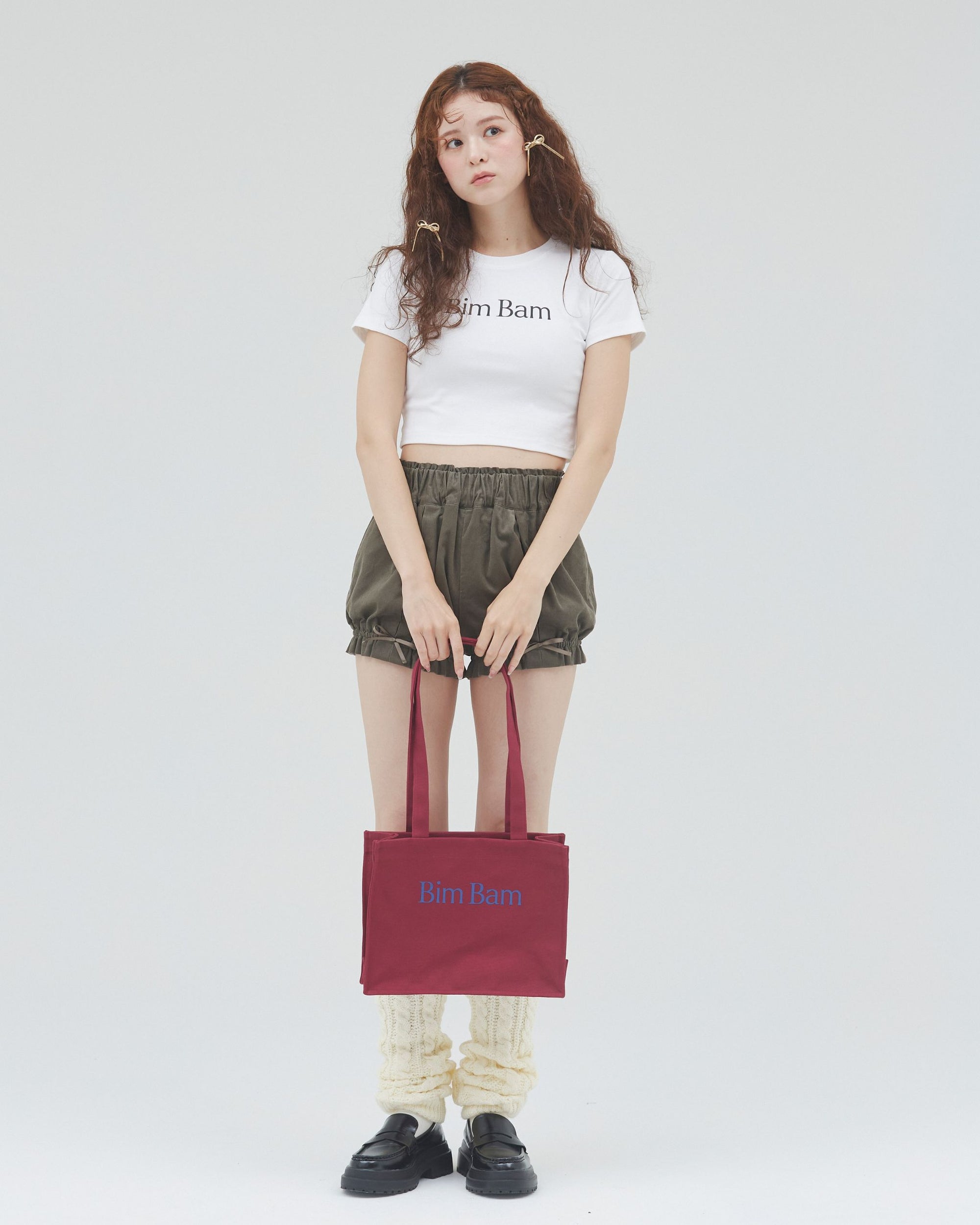 bimbam box tote bag winered