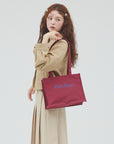 bimbam box tote bag winered