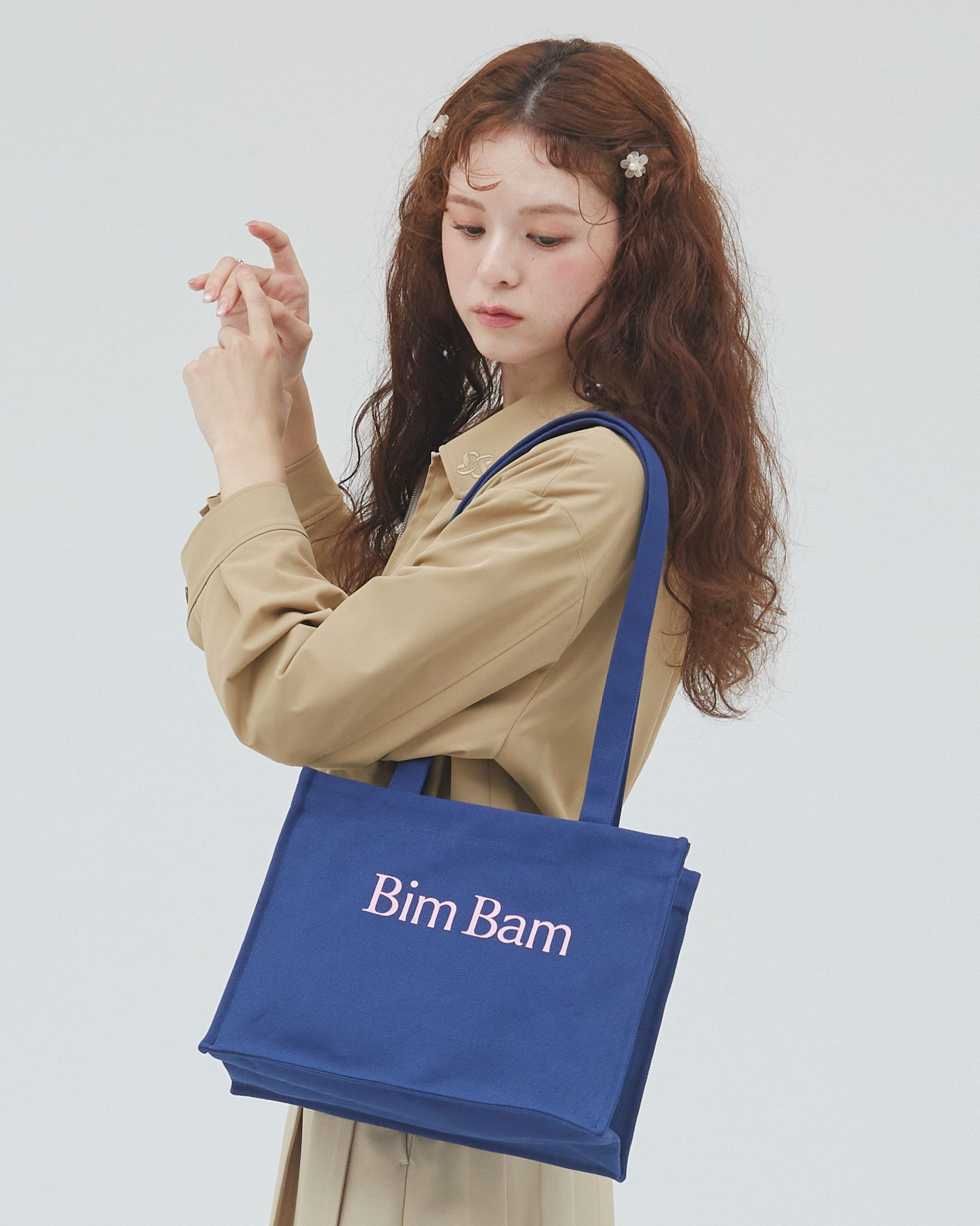 bimbam box tote bag navy