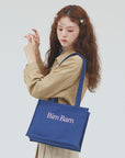 bimbam box tote bag navy