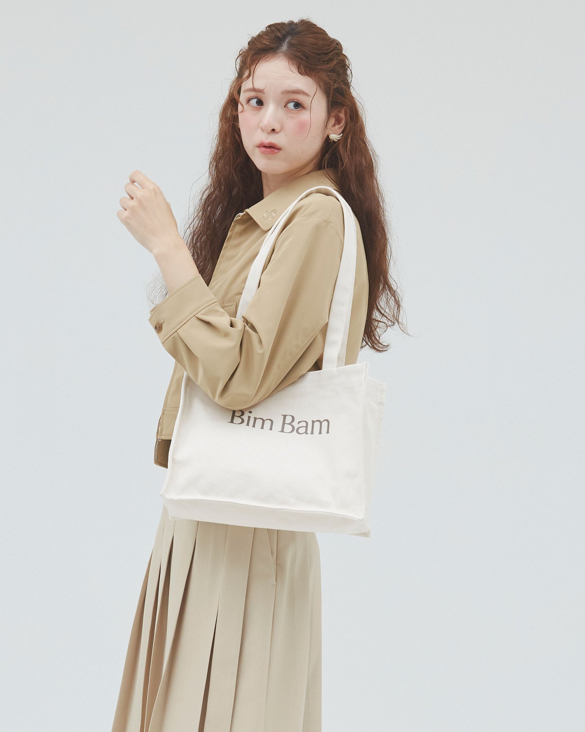 bimbam box tote bag cream
