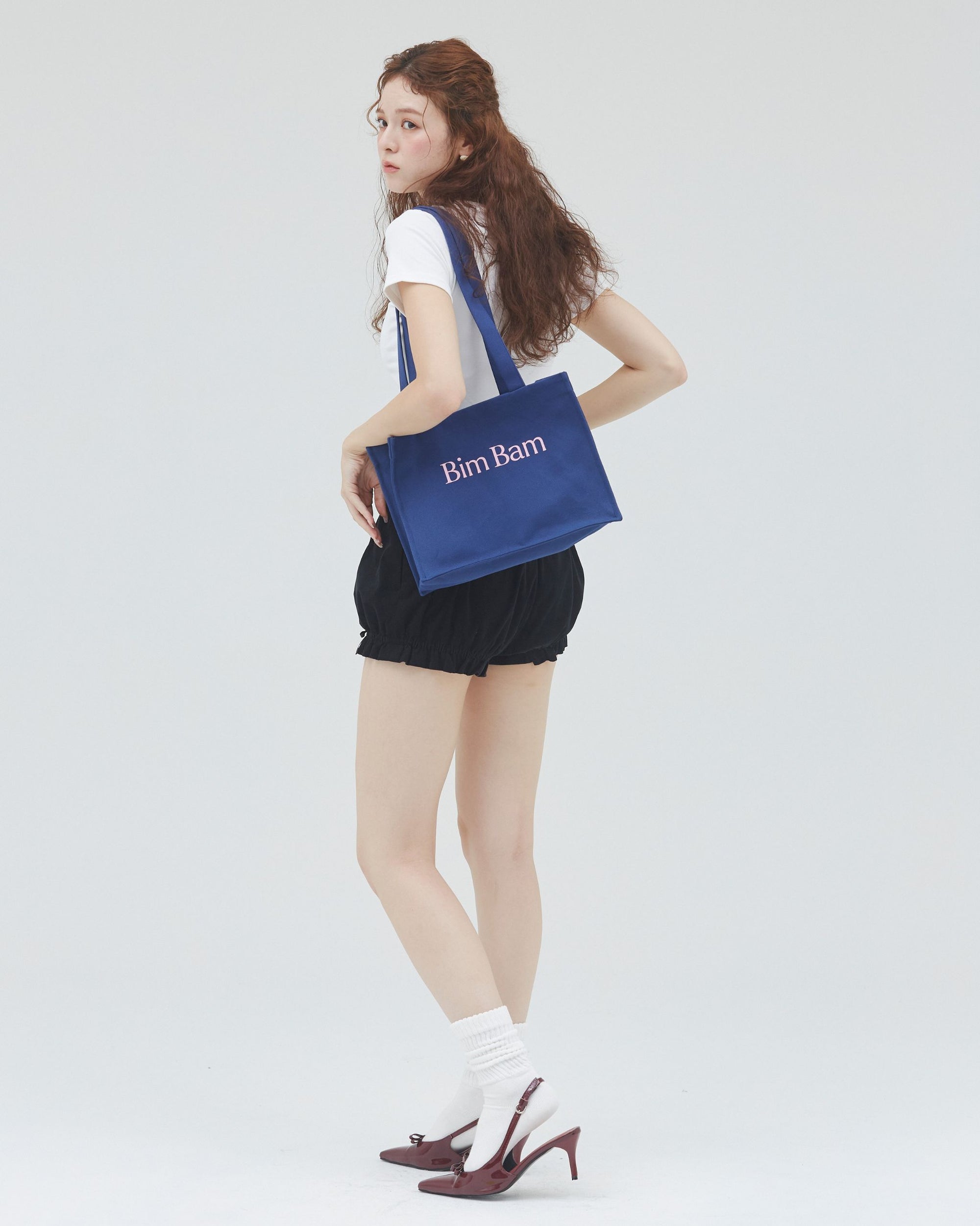 bimbam box tote bag navy