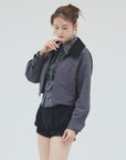 bimbam 2way short blouson gray