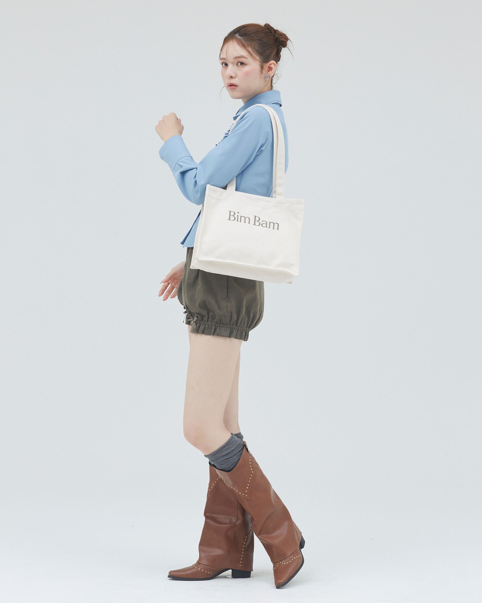 bimbam box tote bag cream