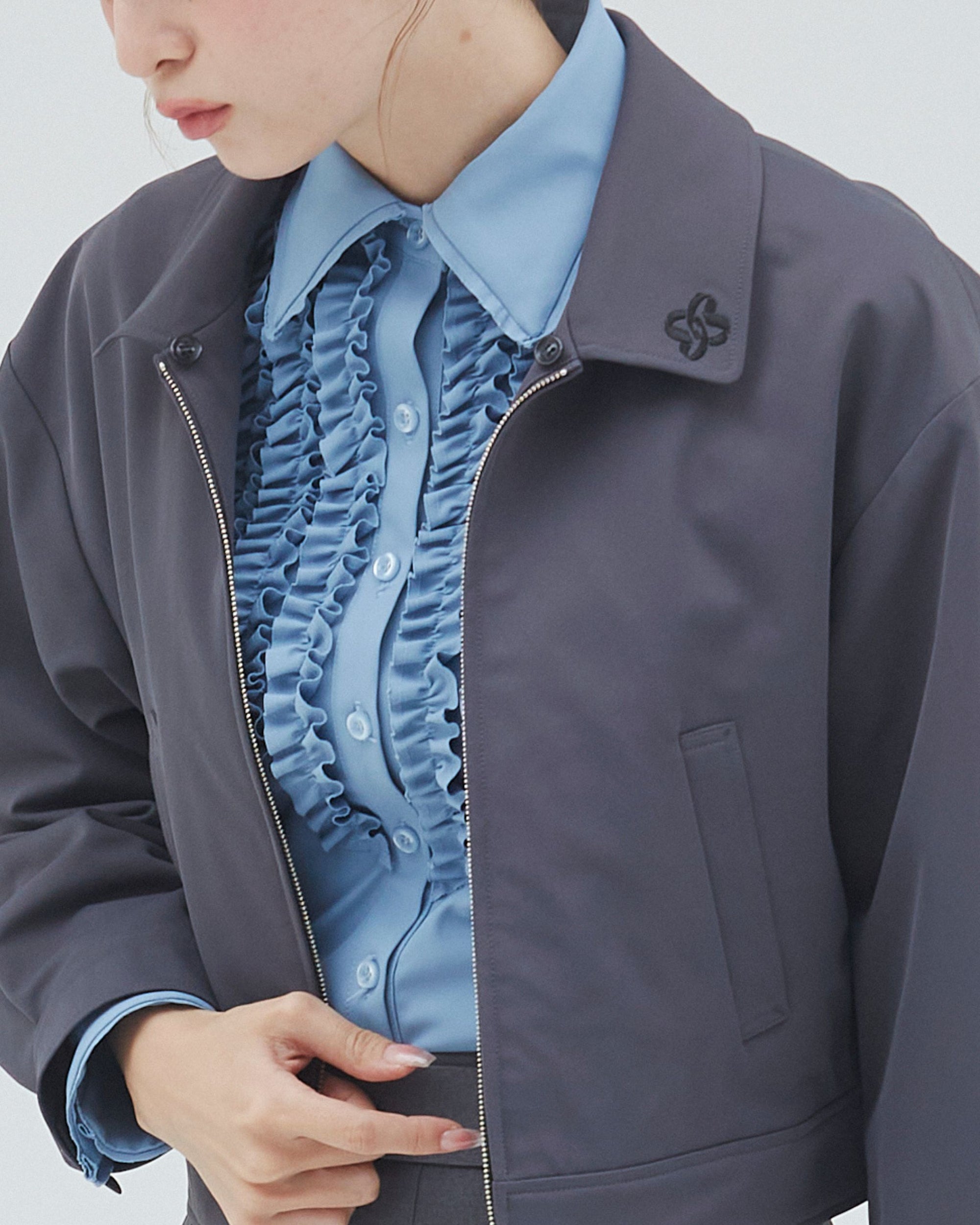 bimbam 2way short blouson gray