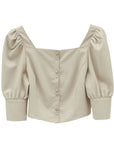 bimbam puff sleeve blouse beige