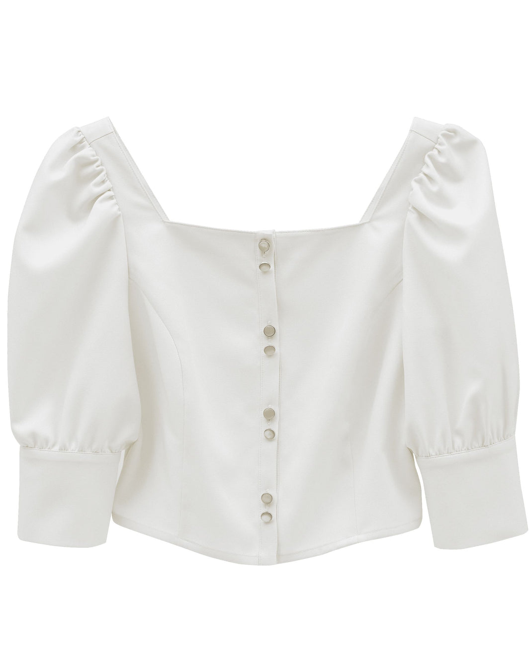 bimbam puff sleeve blouse offwhite - F