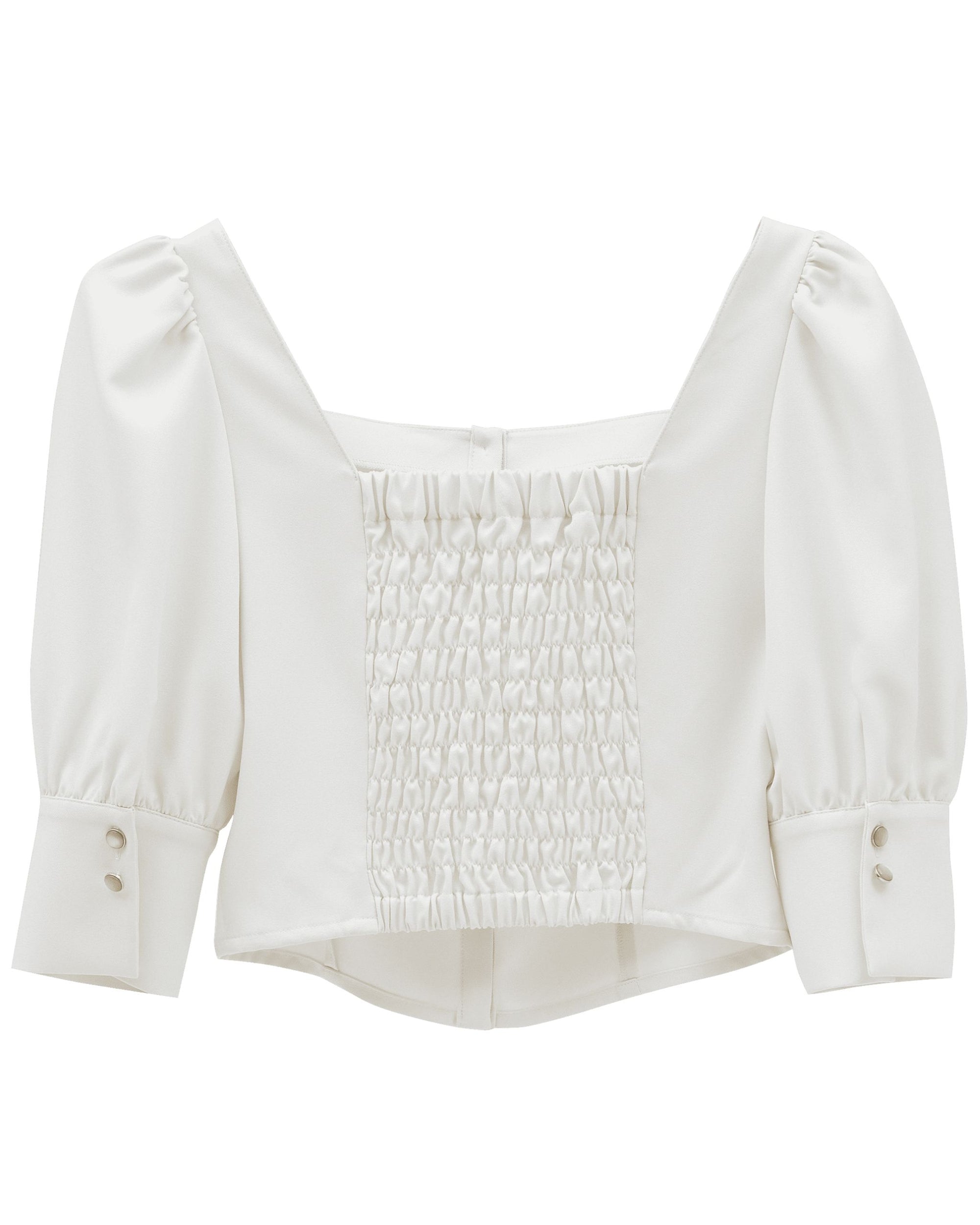 bimbam puff sleeve blouse offwhite