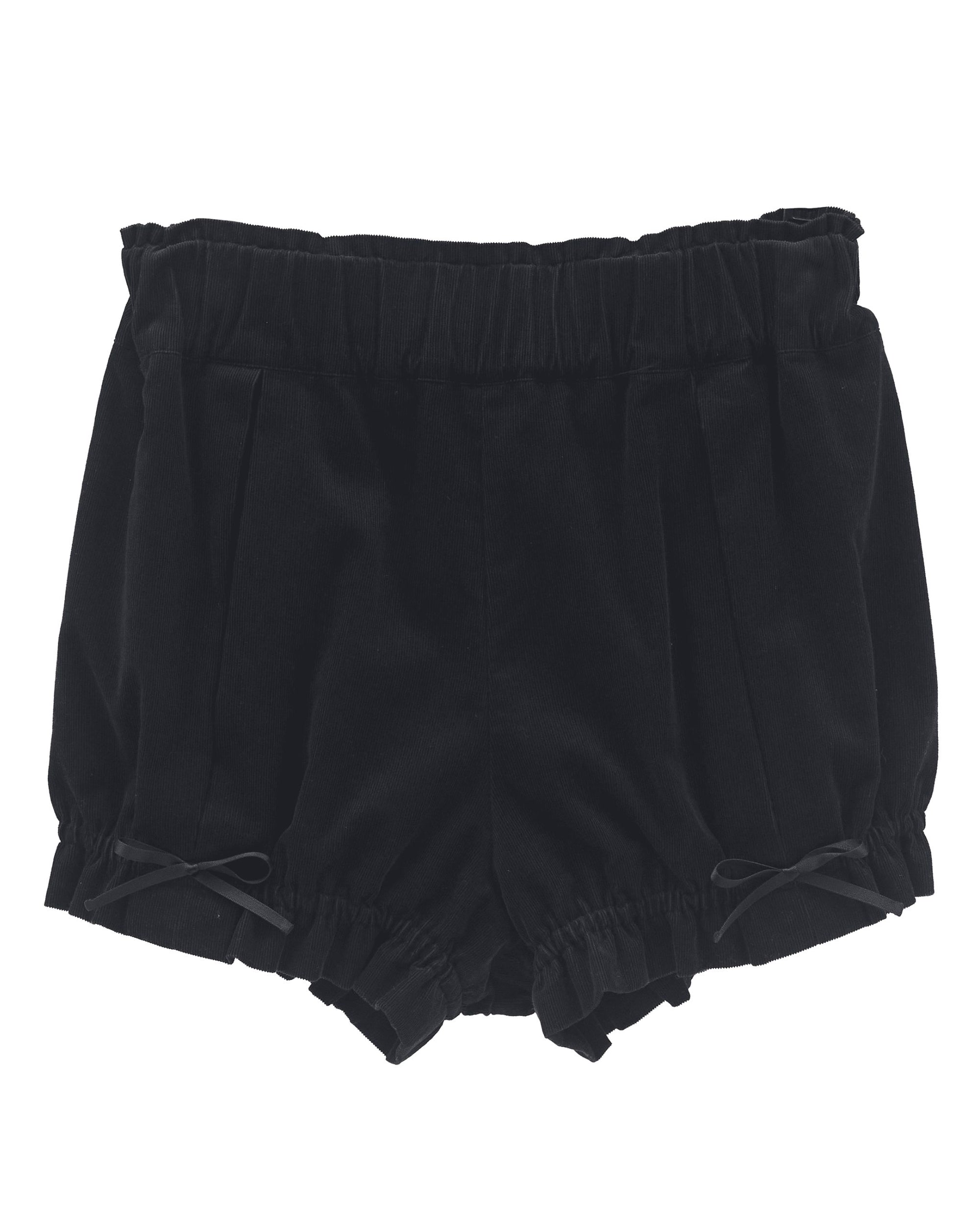 bimbam layered mini shorts black