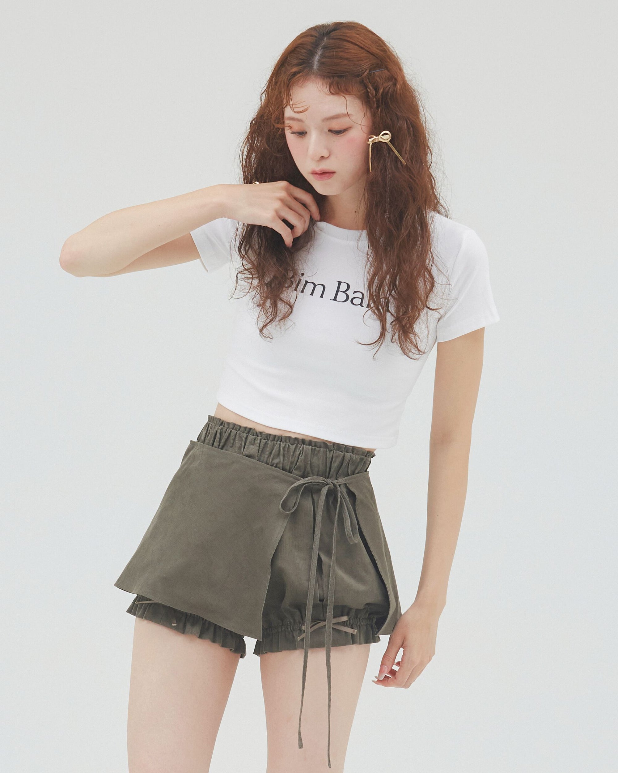 bimbam logo crop tee white