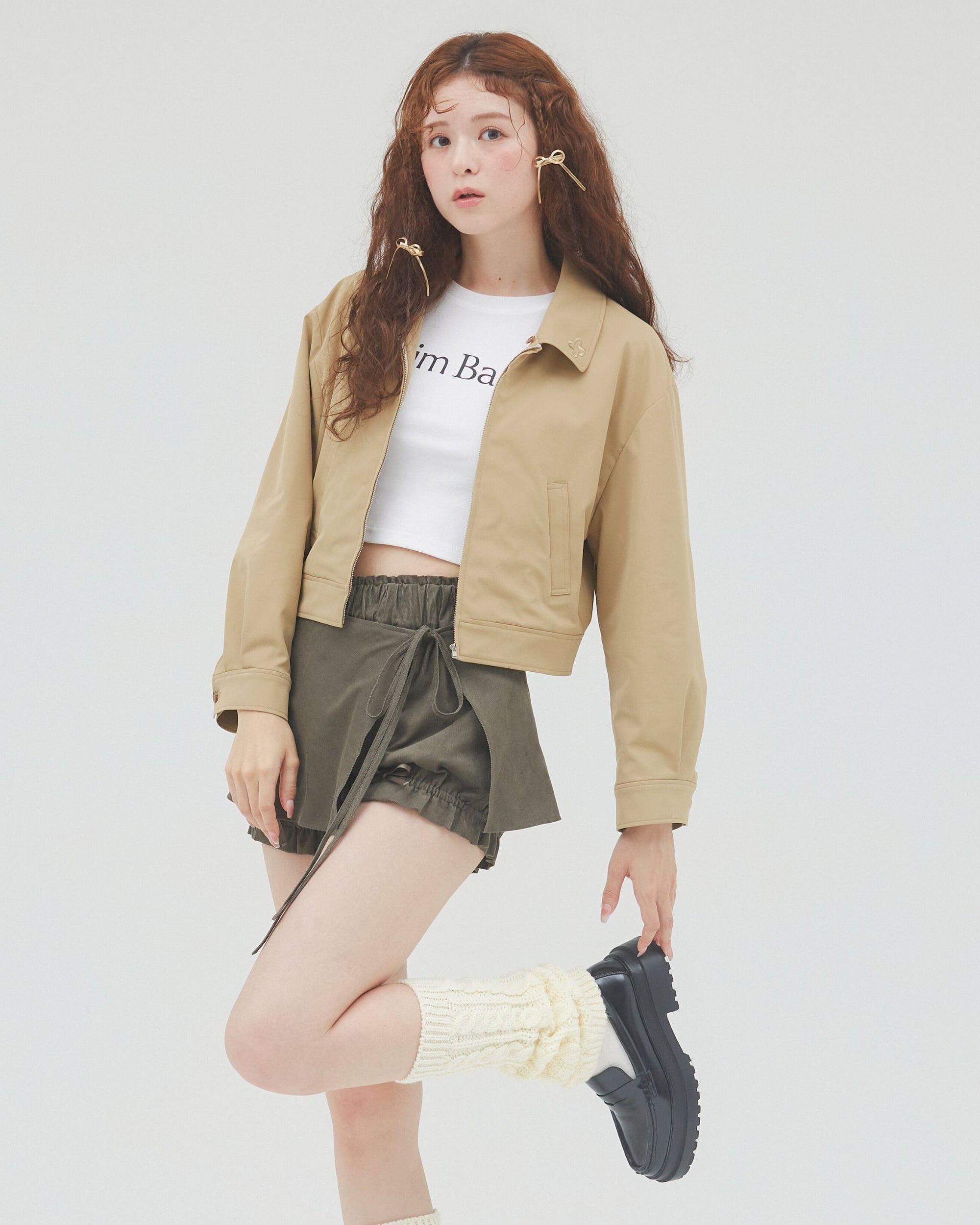 bimbam 2way short blouson beige