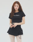 bimbam logo crop tee black