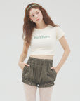 bimbam logo crop tee ivory