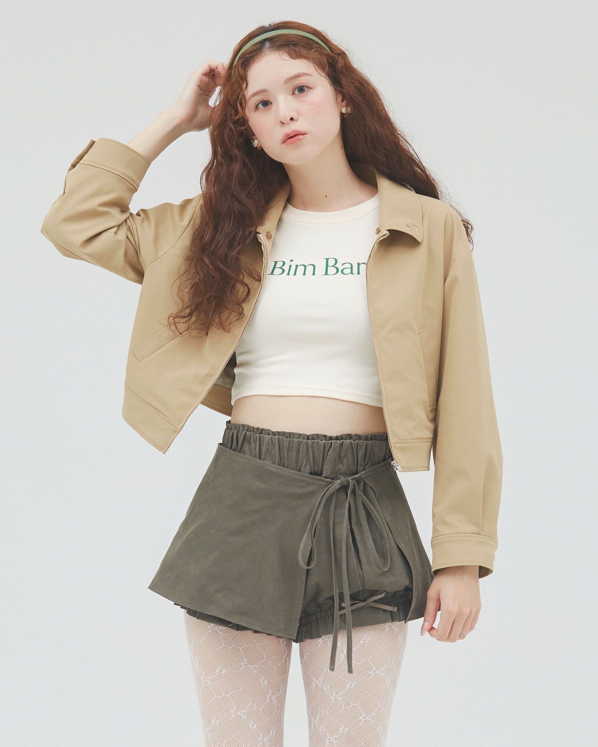 bimbam 2way short blouson beige