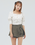 bimbam puff sleeve blouse offwhite