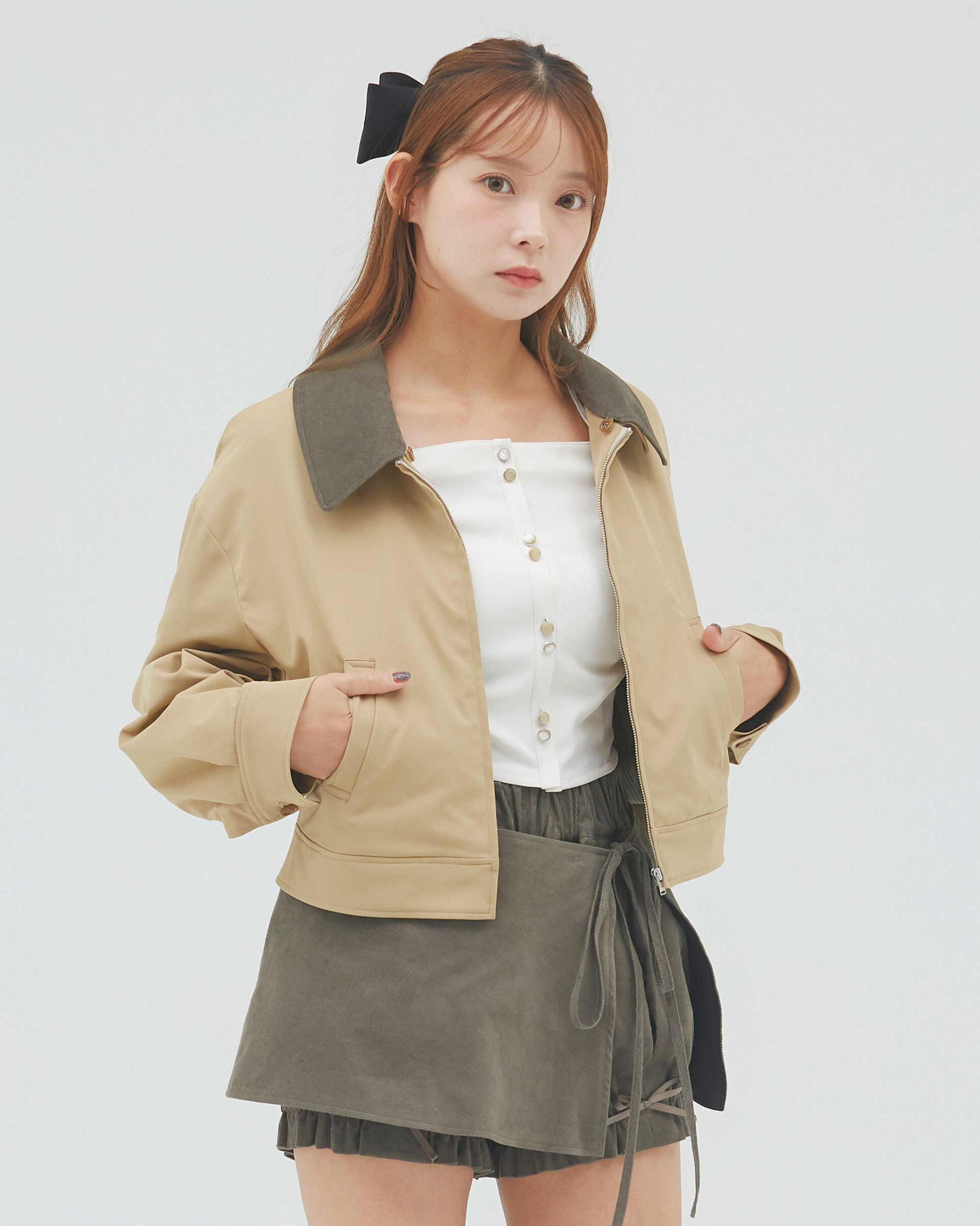 bimbam 2way short blouson beige