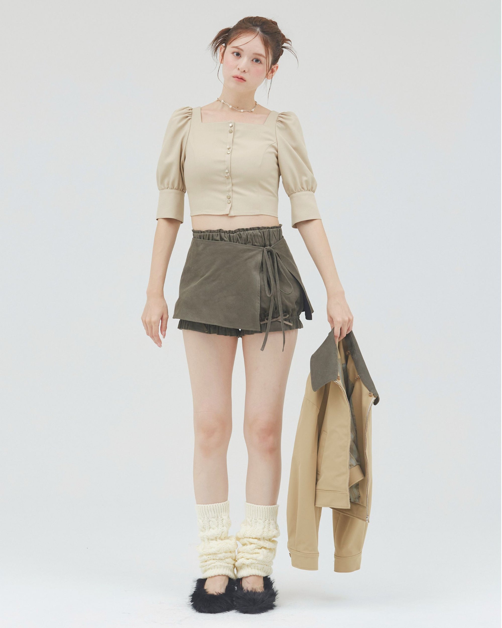 bimbam 2way short blouson beige