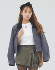 bimbam 2way short blouson gray