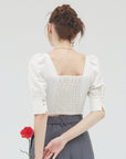 bimbam puff sleeve blouse offwhite