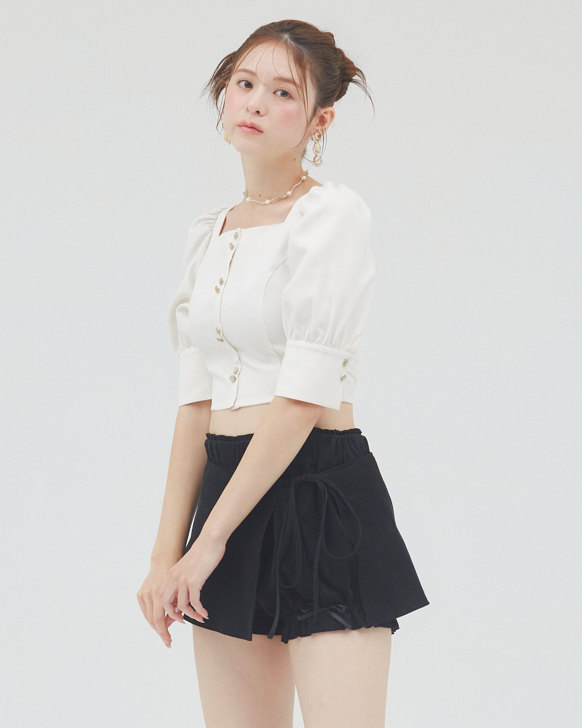 bimbam puff sleeve blouse offwhite