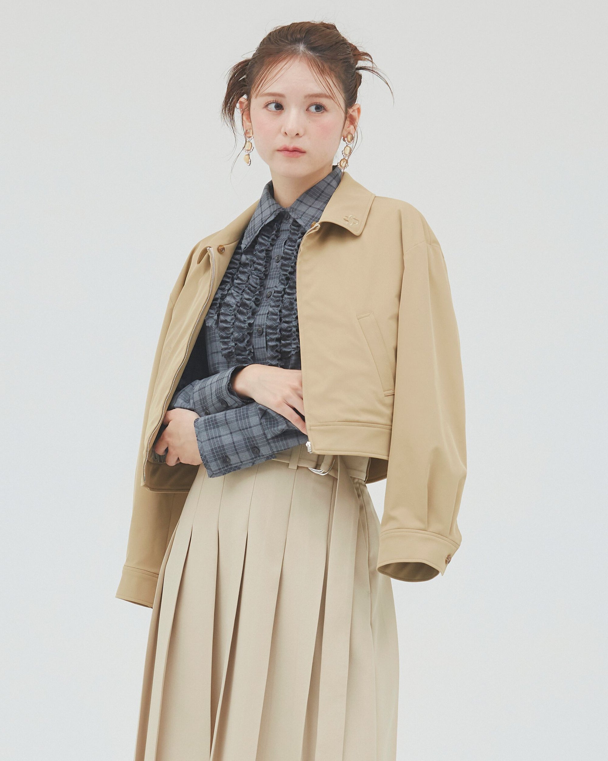 bimbam 2way short blouson beige
