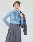 bimbam ruffle shirt powderblue