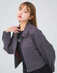bimbam 2way short blouson gray