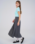 bimbam basic pleat skirt gray