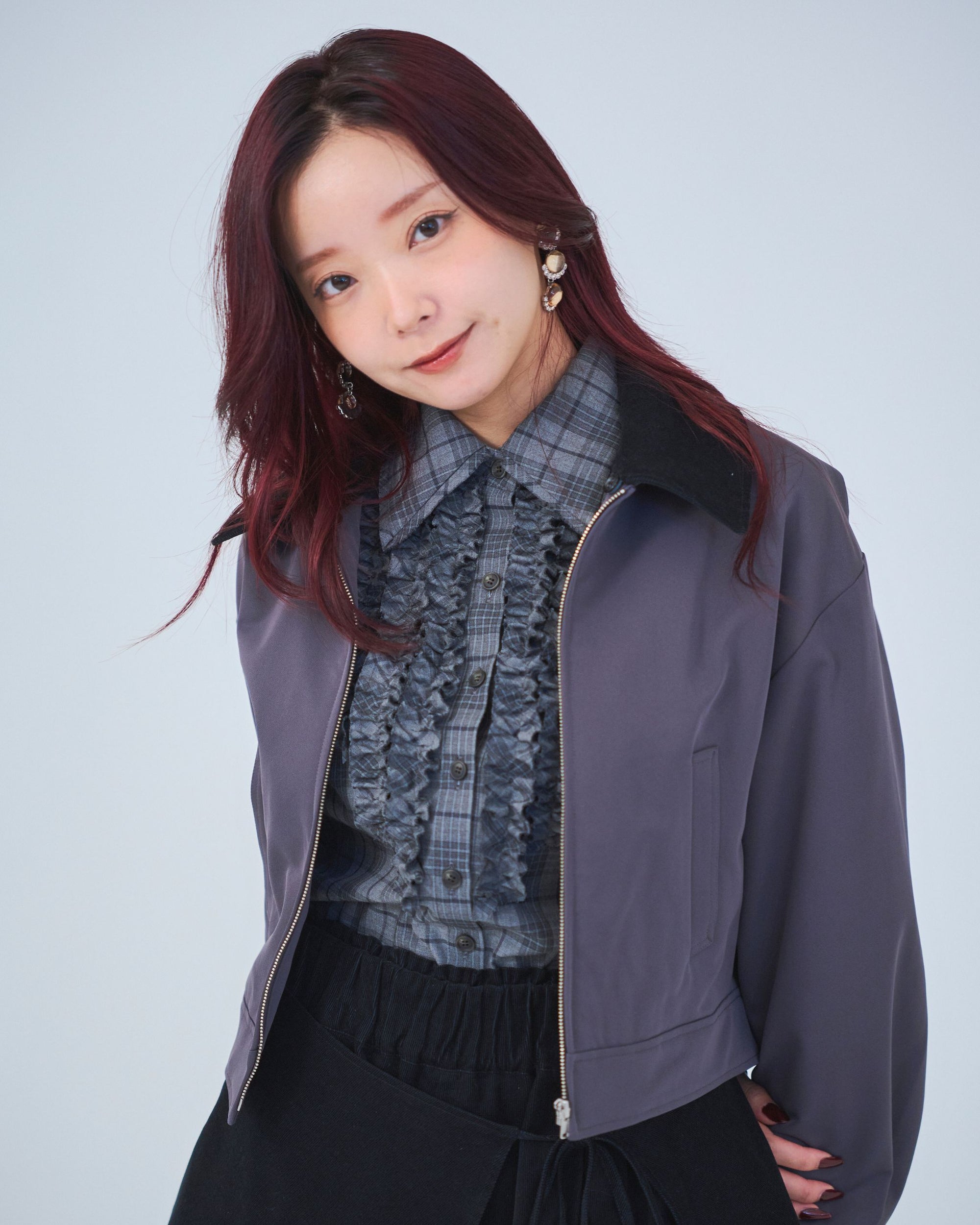 bimbam 2way short blouson gray