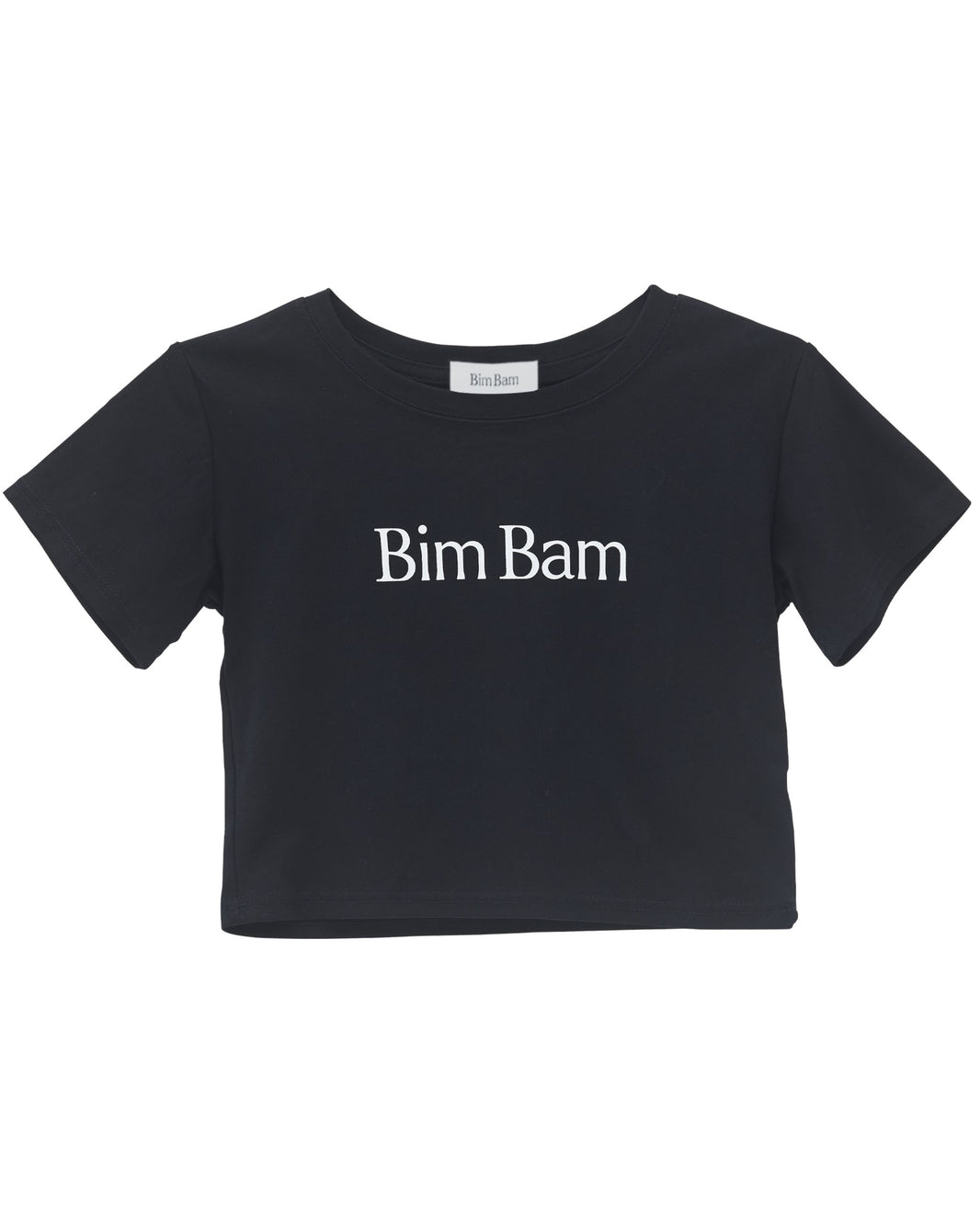bimbam logo crop tee black - F